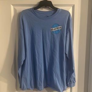 Men’s Blue Moon Long Sleeve Tee Light Blue Size XL